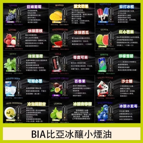 BIA小煙油 比亞煙油系列  0mg~50mg 買五送一