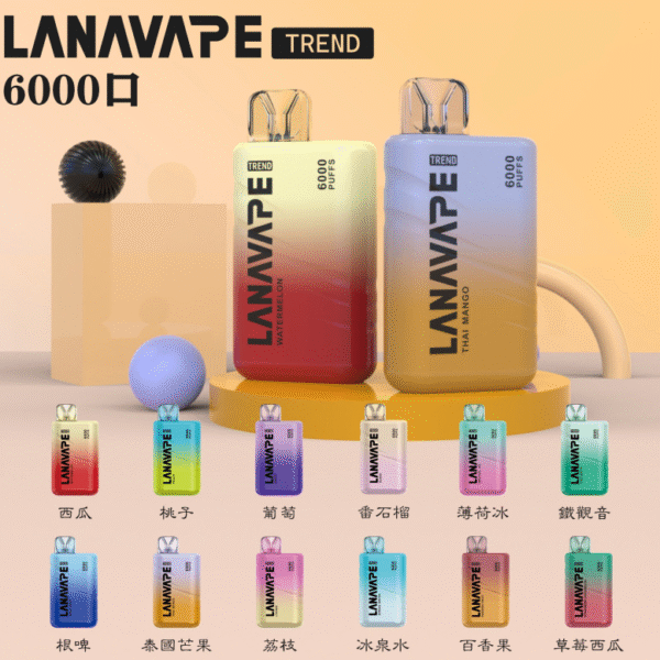 LANA6000 PUFFS 抛棄式電子煙 台灣電子煙推薦
