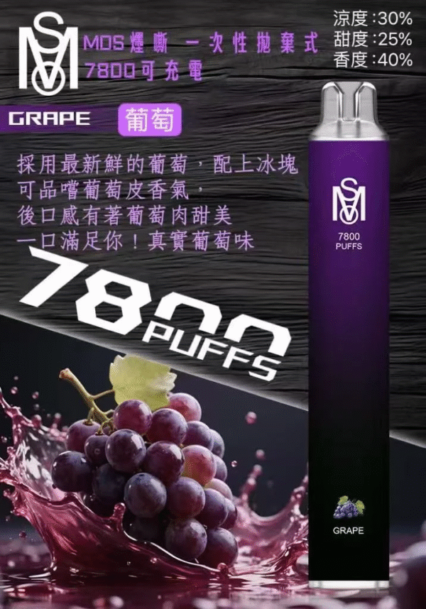 MSO 7800 PUFFS 拋棄式電子煙 爅嘶大容量煙桿 台灣現貨