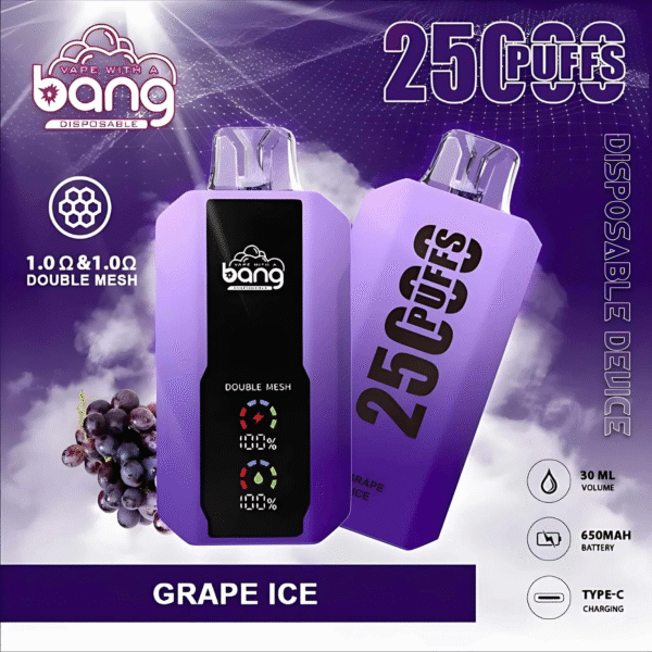 Bang 25000 Puffs拋棄式電子煙 超大屏幕 超大容量 可充電