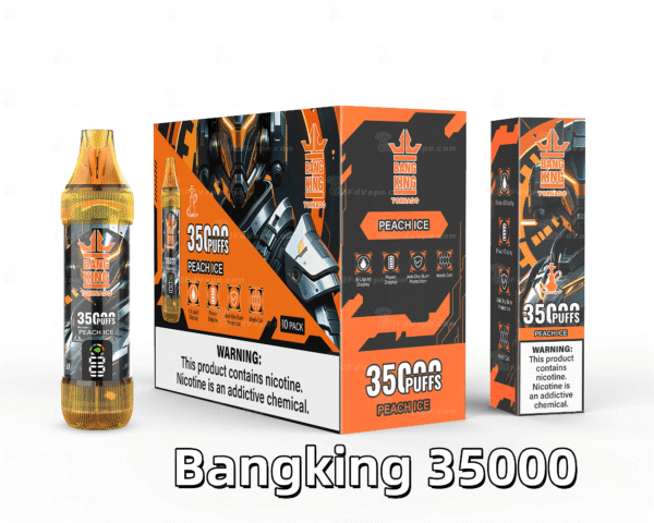 BANG KING 35000 PUFFS 龍捲風 一次性抛棄式霧化筆狀電子煙 超大容量 充電帶顯示屏