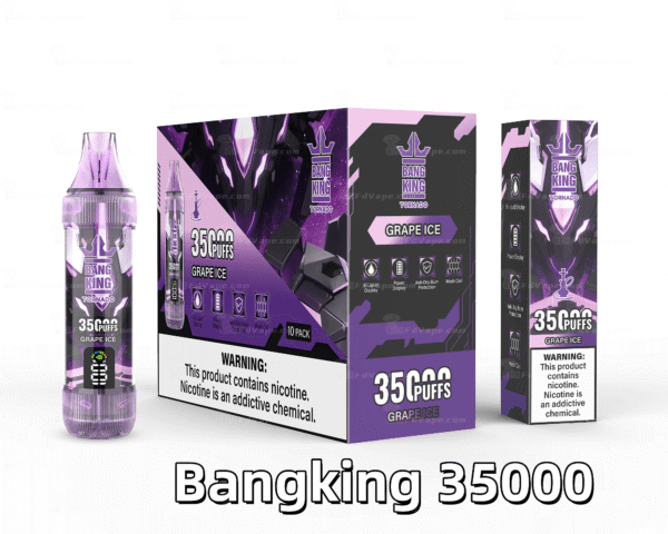 BANG KING 35000 PUFFS 龍捲風 一次性抛棄式霧化筆狀電子煙 超大容量 充電帶顯示屏