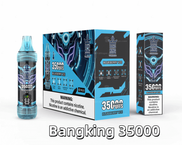BANG KING 35000 PUFFS 龍捲風 一次性抛棄式霧化筆狀電子煙 超大容量 充電帶顯示屏