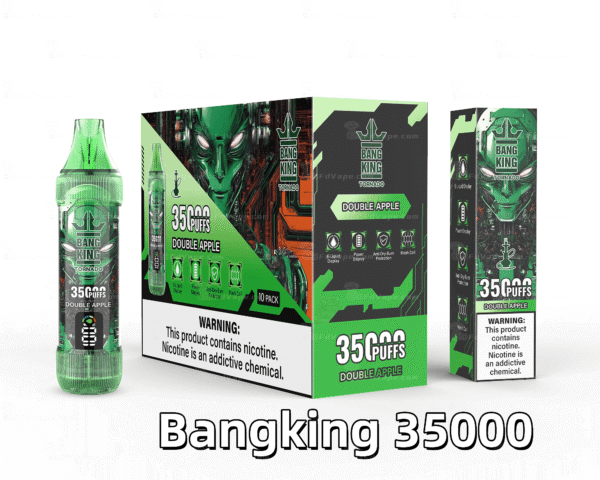 BANG KING 35000 PUFFS 龍捲風 一次性抛棄式霧化筆狀電子煙 超大容量 充電帶顯示屏