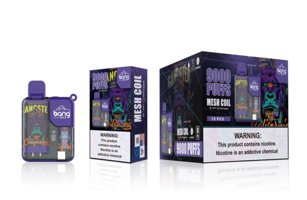 Bang BOX 9000 Puffs 拋棄式電子煙/一次性霧化棒/炫彩外觀/LED顯示 台灣電子煙批發