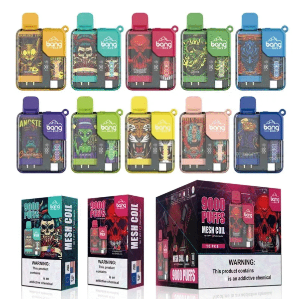 Bang BOX 9000 Puffs 拋棄式電子煙/一次性霧化棒/炫彩外觀/LED顯示 台灣電子煙批發